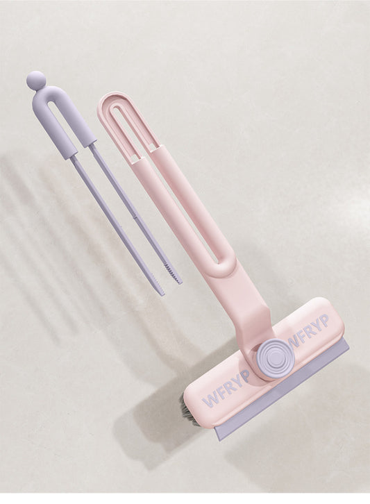 2-in-1 cleaning brush rotating scrubber with hard bristles