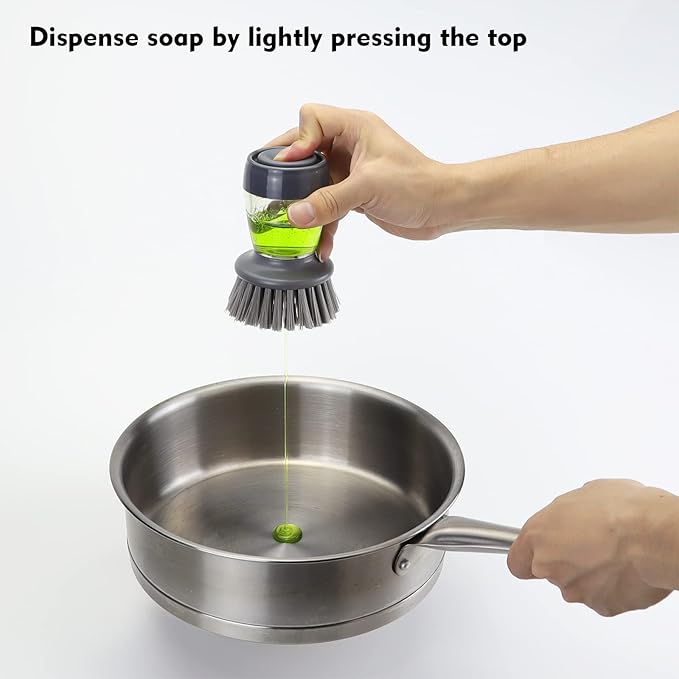 Dish Scrub Brush with Soap Dispenser