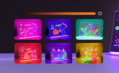 Led Light Up Drawing Board with 7 Colors,30x20cm''Led Note