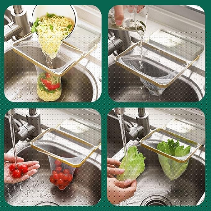 Foldable Sink Strainer + 100 Pcs Filter Set