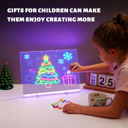 Led Light Up Drawing Board with 7 Colors,30x20cm''Led Note