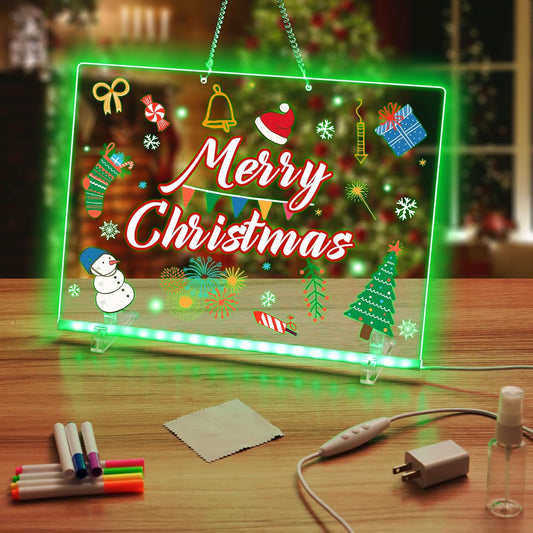 Led Light Up Drawing Board with 7 Colors,30x20cm''Led Note