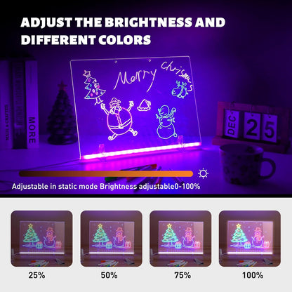 Led Light Up Drawing Board with 7 Colors,30x20cm''Led Note