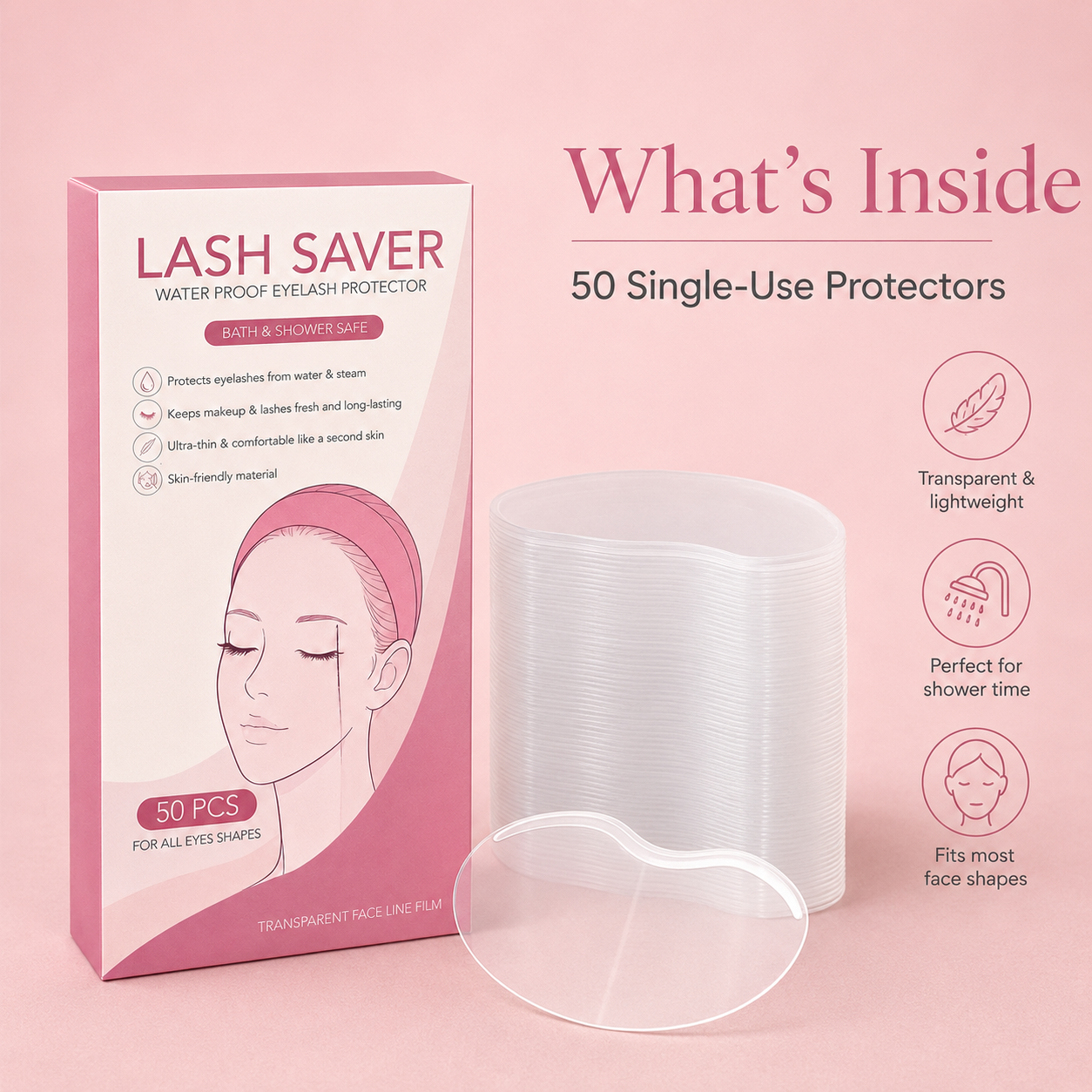 Lash Saver™ Waterproof Shower Shield
