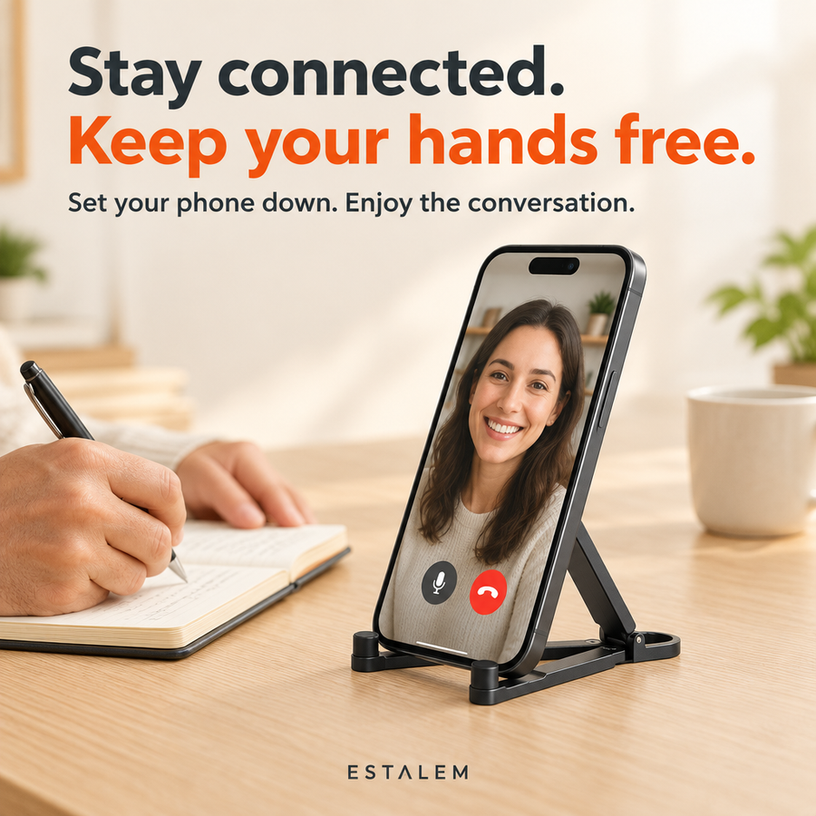 PocketStand for hands-free video calls.