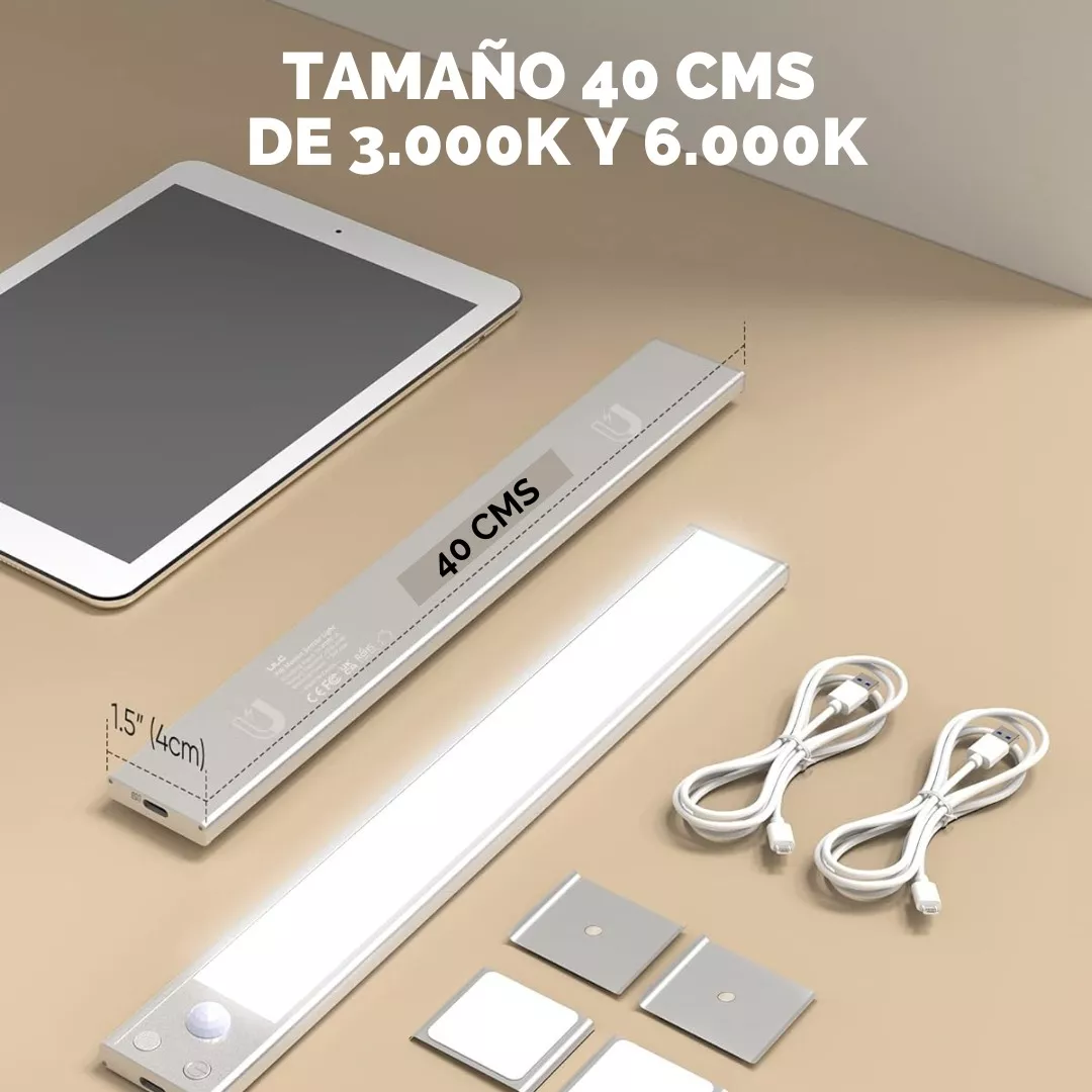 Magnetic LED lamp USB rechargeable motion sensor light