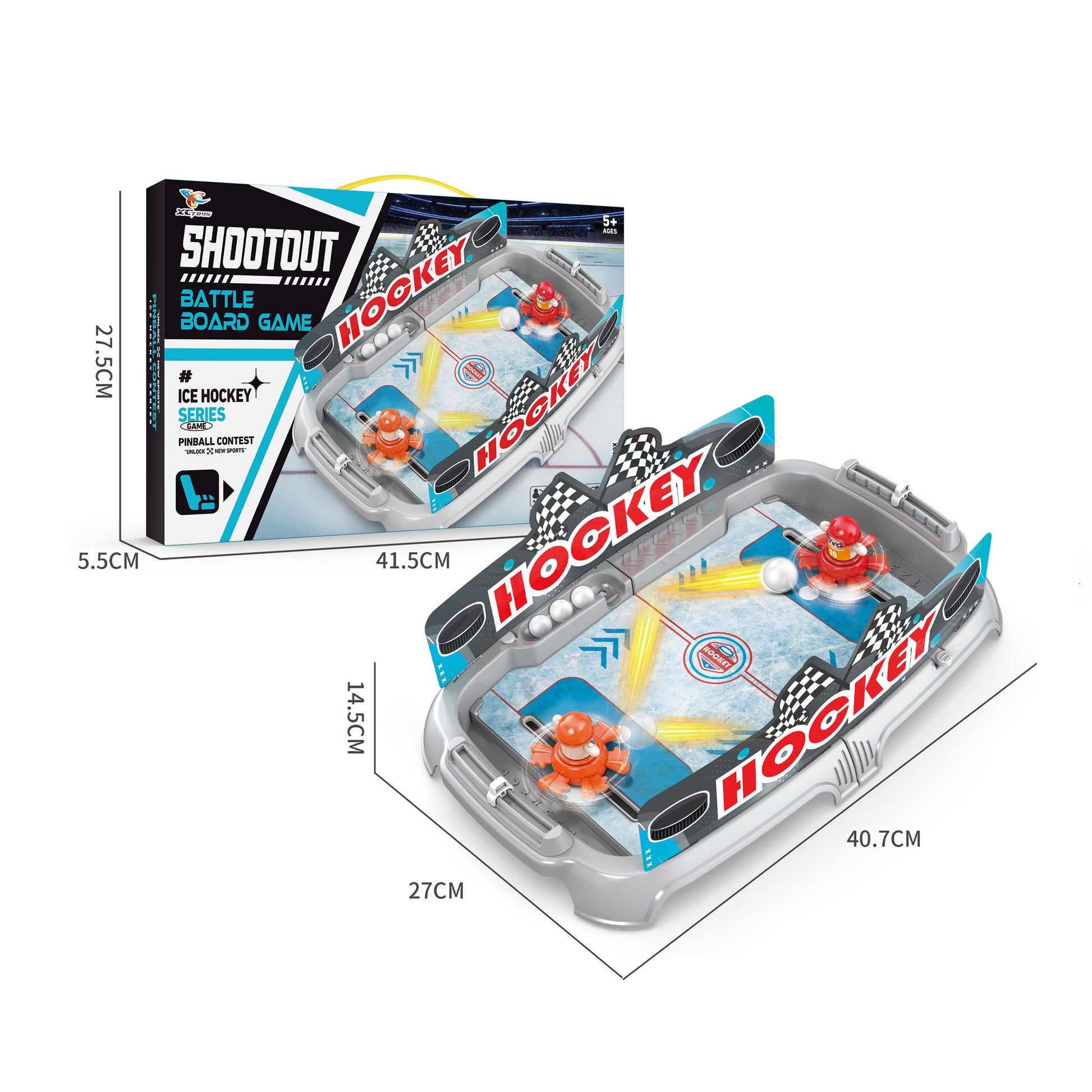 Toy ice hockey table game compact tabletop family play