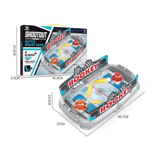 Toy ice hockey table game compact tabletop family play