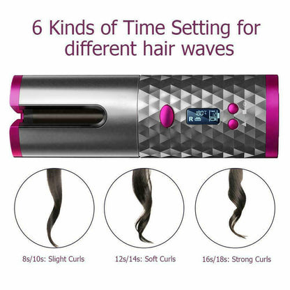 Cordless automatic hair curler with LCD display – Lebanon