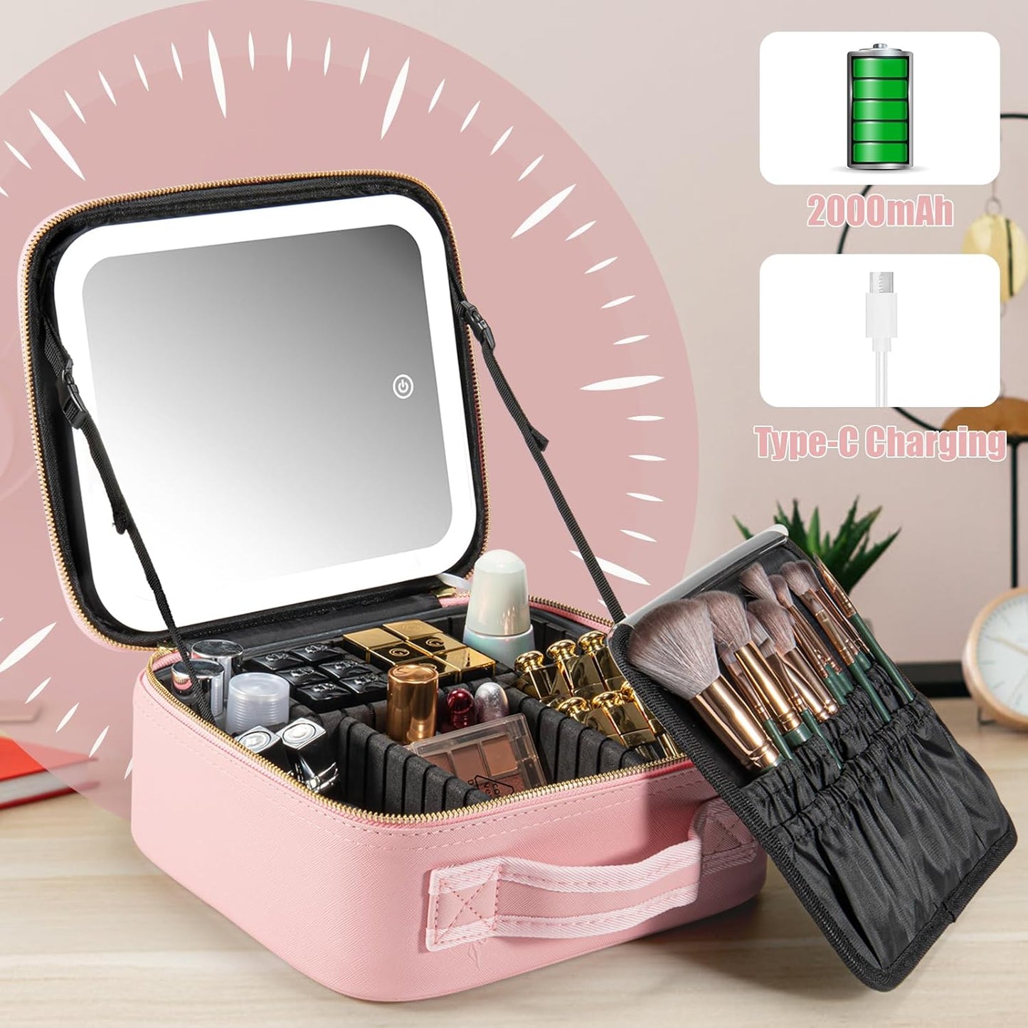 BeautyGlow LED Makeup Bag