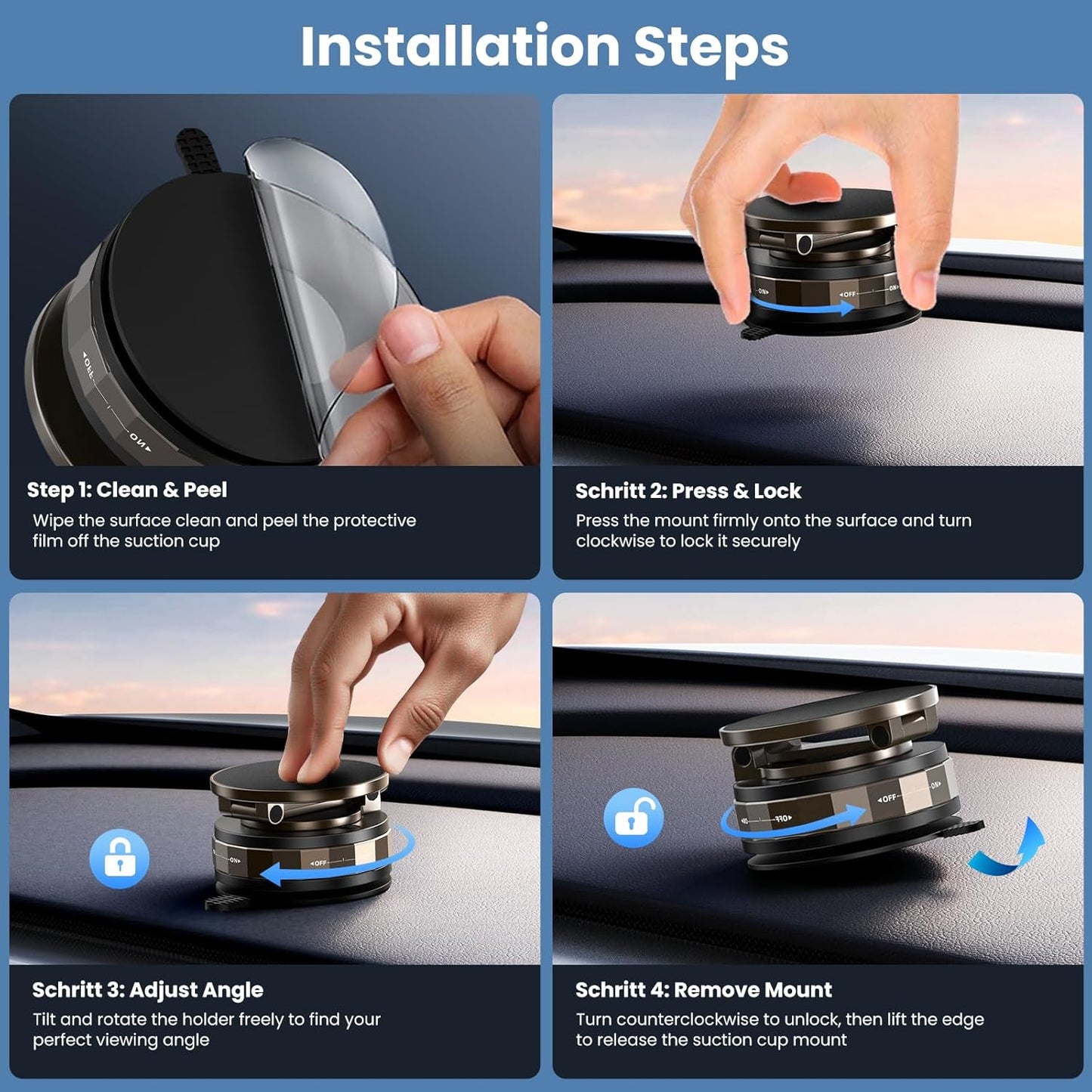 MagLock 360° Car Phone Mount