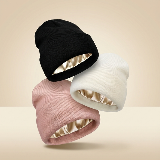 SATIN LINED BEANIE