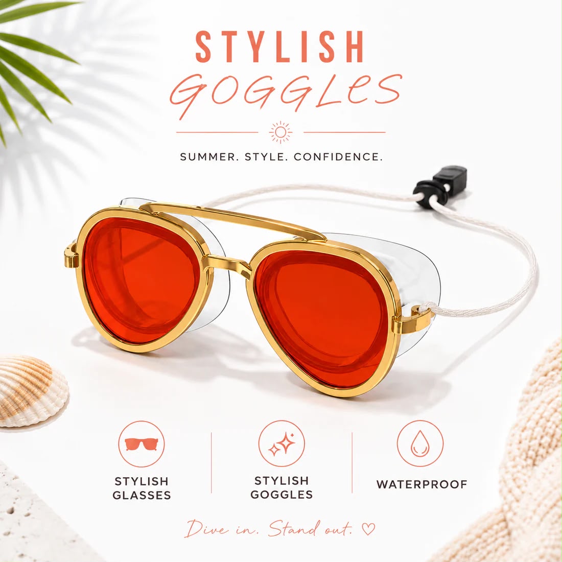 Stylish Tinted Swimming Goggles