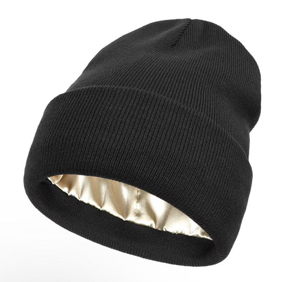 SATIN LINED BEANIE