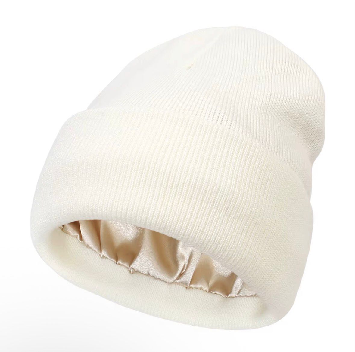 SATIN LINED BEANIE