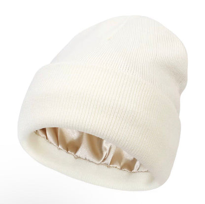 SATIN LINED BEANIE