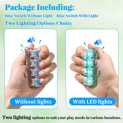 Light-Up Fidget Keyboard Keychain