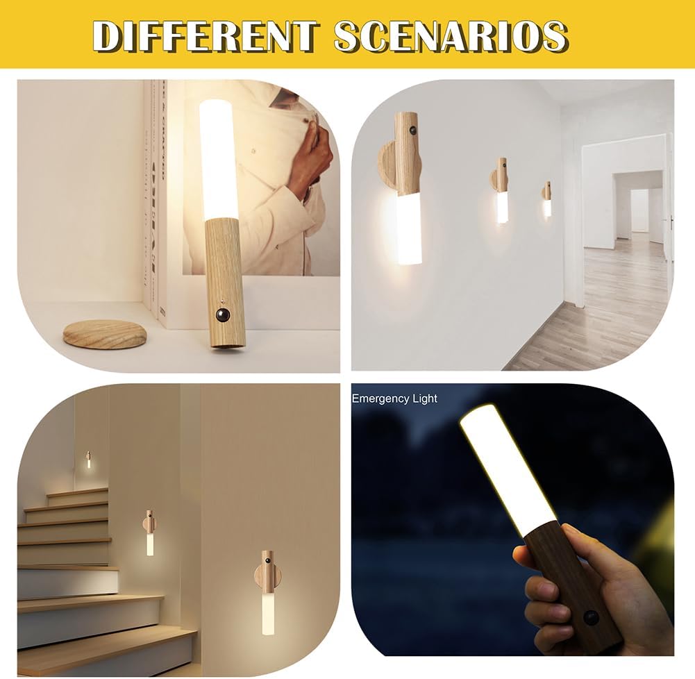 LumoWood™ Motion Sensor Wall Lights